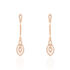 BARRY 2 Damen Ohrringe Lang Rosevergoldet Zirkonia Weiß Oval B 7 mm