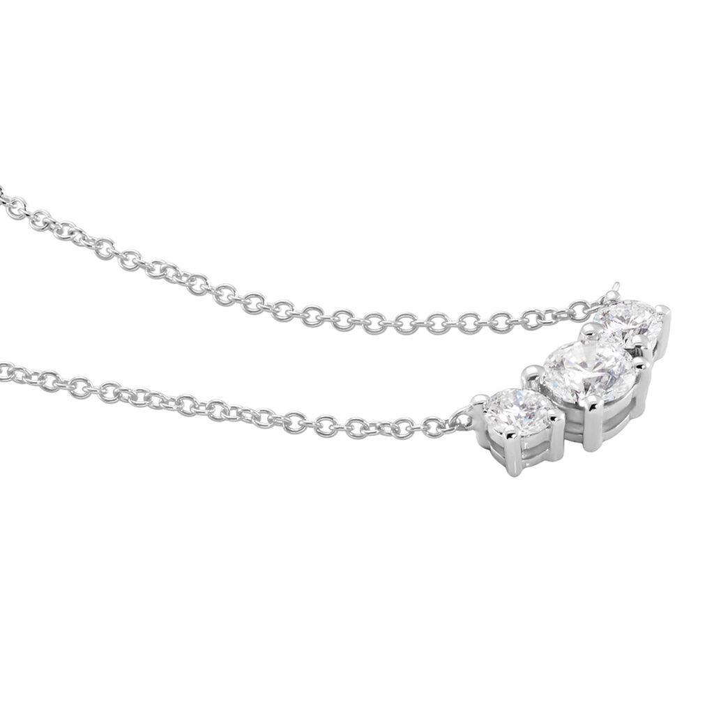 Damen Collier Weißgold 375 Diamant 0,42ct Sabinara 0,95mm 45cm - Halsketten Damen | OROVIVO