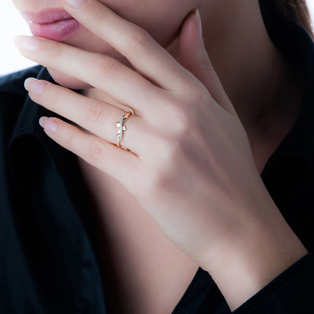 Bague Beata Or Jaune Diamant - Spannringe Damen | OROVIVO