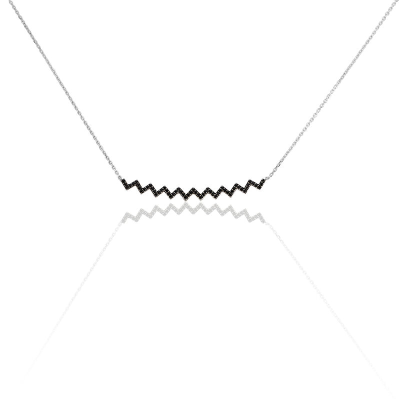 Collier Or Weiss Abby-gaelle Oxydes Noir - Spannringe Damen | OROVIVO