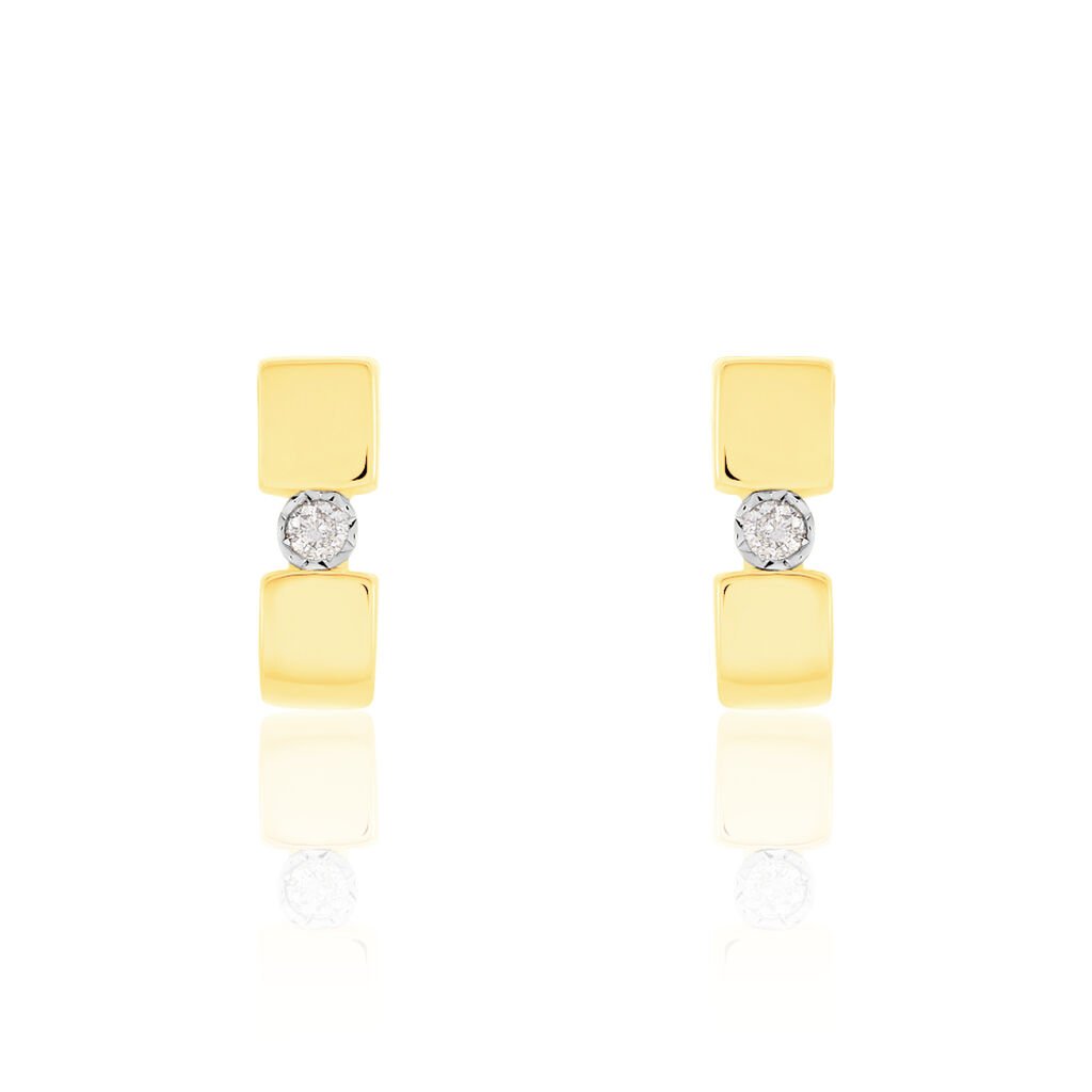 Damen Ohrstecker Gold 375 Diamant 0,04ct Barren Granada  - Ohrstecker Damen | OROVIVO