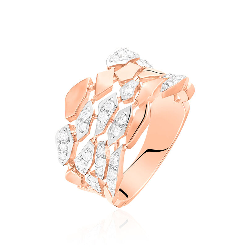 Damen Ring Rosegold 750 Diamant 0,47ct Ita  - Ringe mit Stein Damen | OROVIVO
