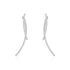 Damen Ohrringe Lang Silber 925 Zirkonia Wei&szlig; 0,71 ct