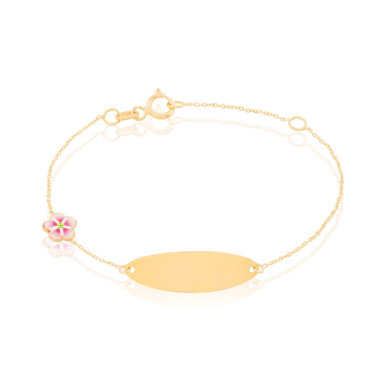 Bracelet Identité Helee Fleur Or Jaune - Spannringe Kinder | OROVIVO
