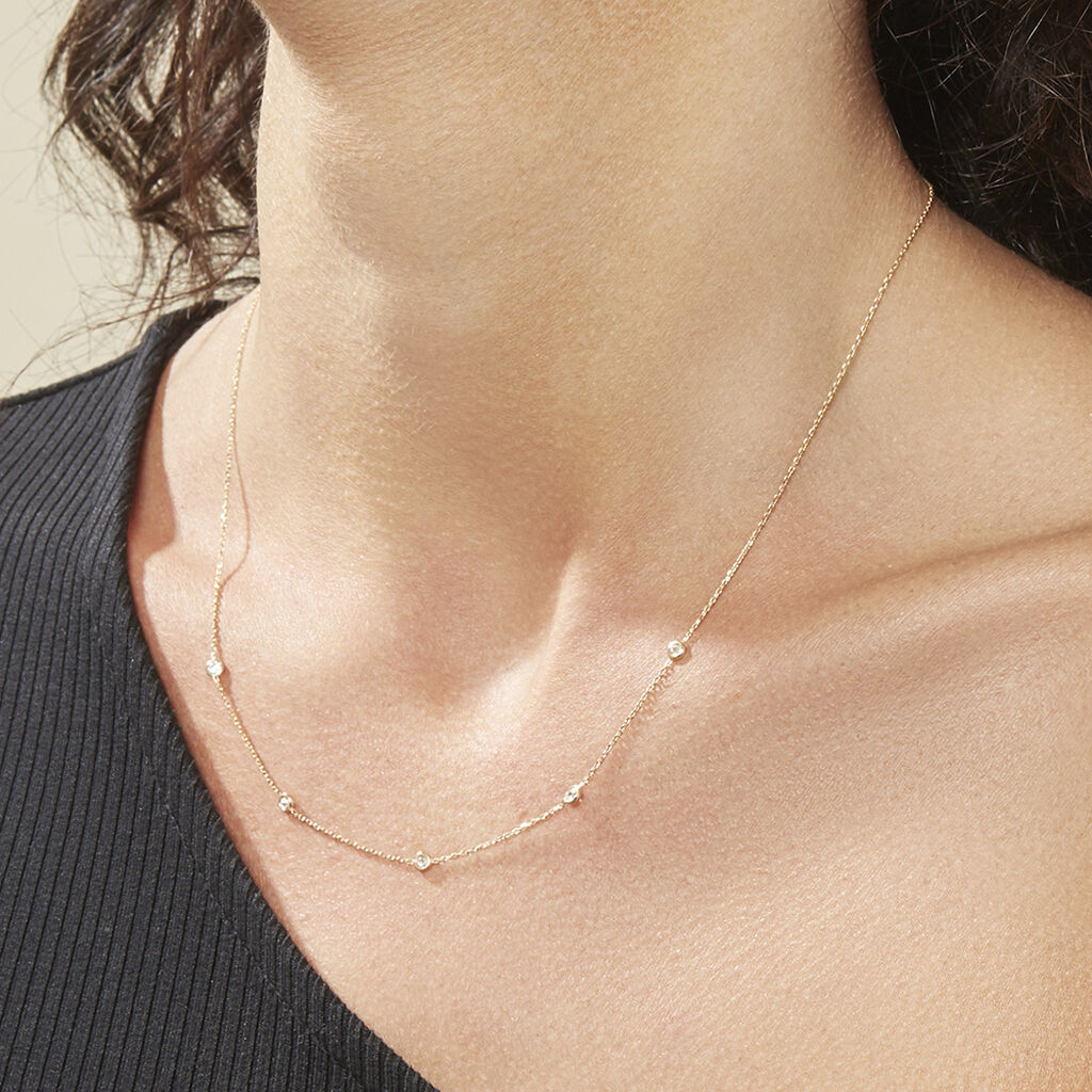 Damen Collier Gold 375 Zirkonia Reni - Sommerschmuck Damen | OROVIVO