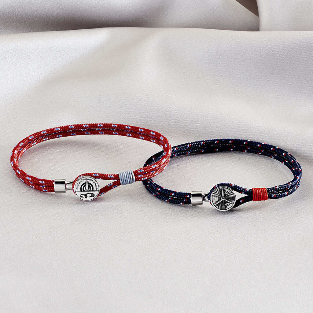 Herrenarmband Seilband Rot Tacho - Armbänder mit Anhänger Herren | OROVIVO