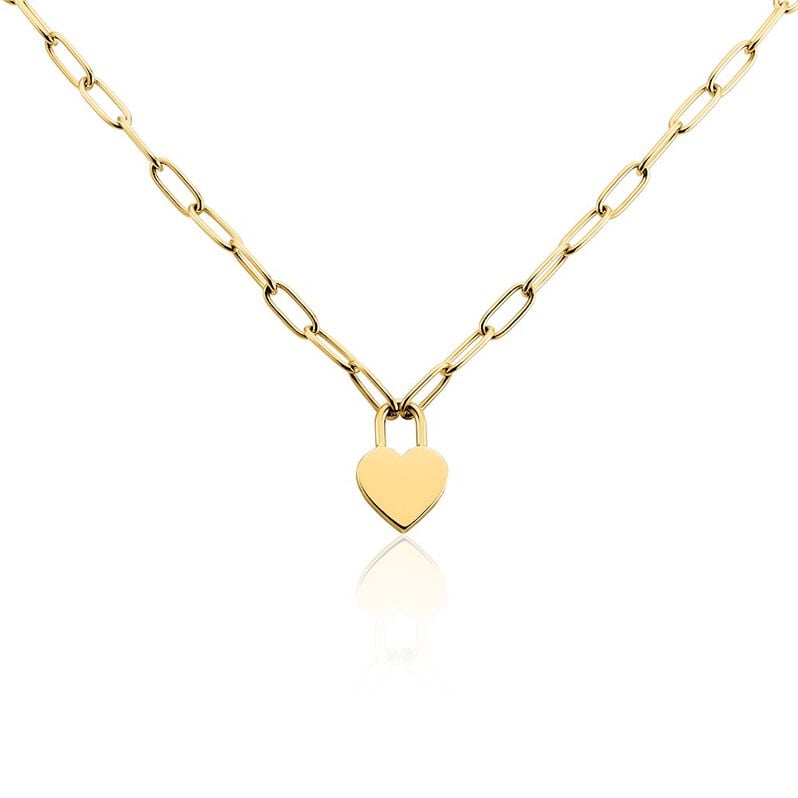 ROSALEE Damen Collier Edelstahl vergoldet Herz B 4 mm - Halsketten Damen | OROVIVO