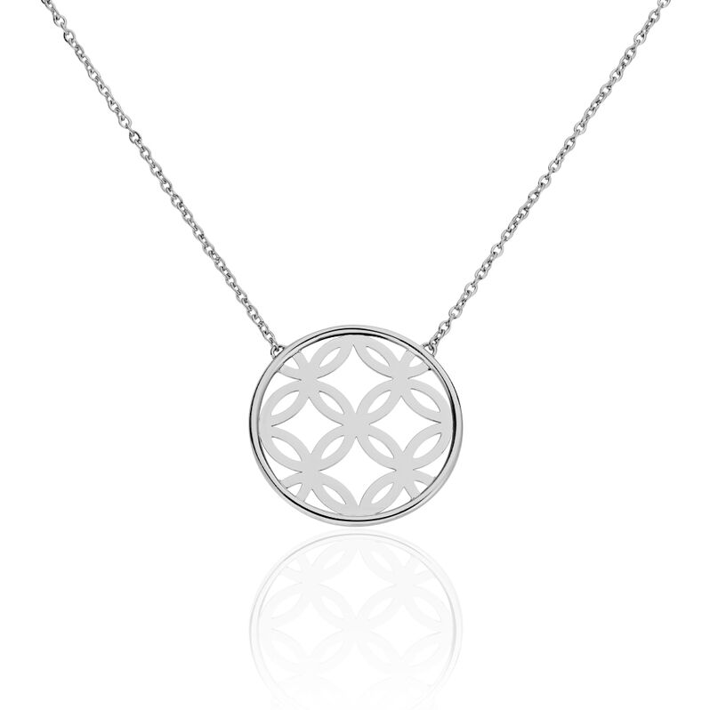 Collier Acier Lise Cercle Motifs Fleurs - Spannringe Damen | OROVIVO
