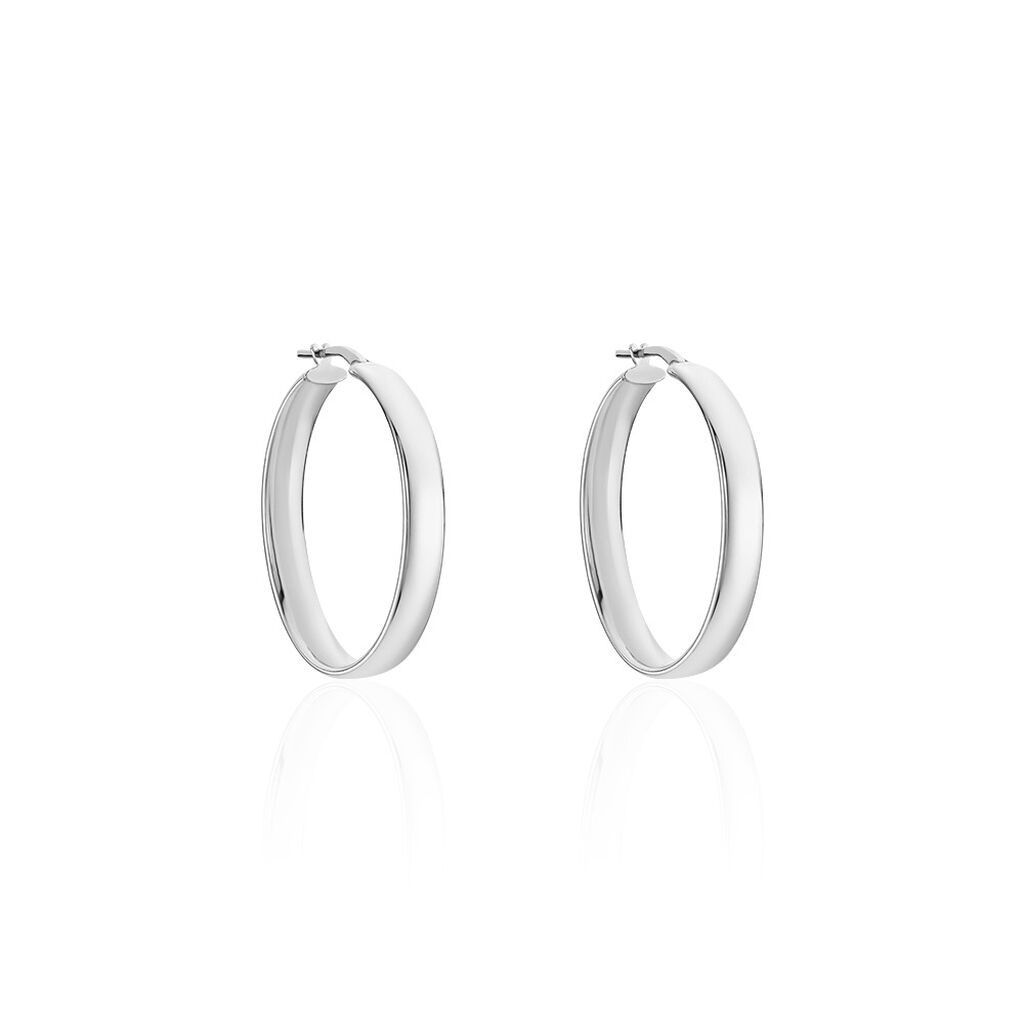 ELENI 1 Damen Creolen Silber Silber 925 B 60 mm, Creolen ohne Stein