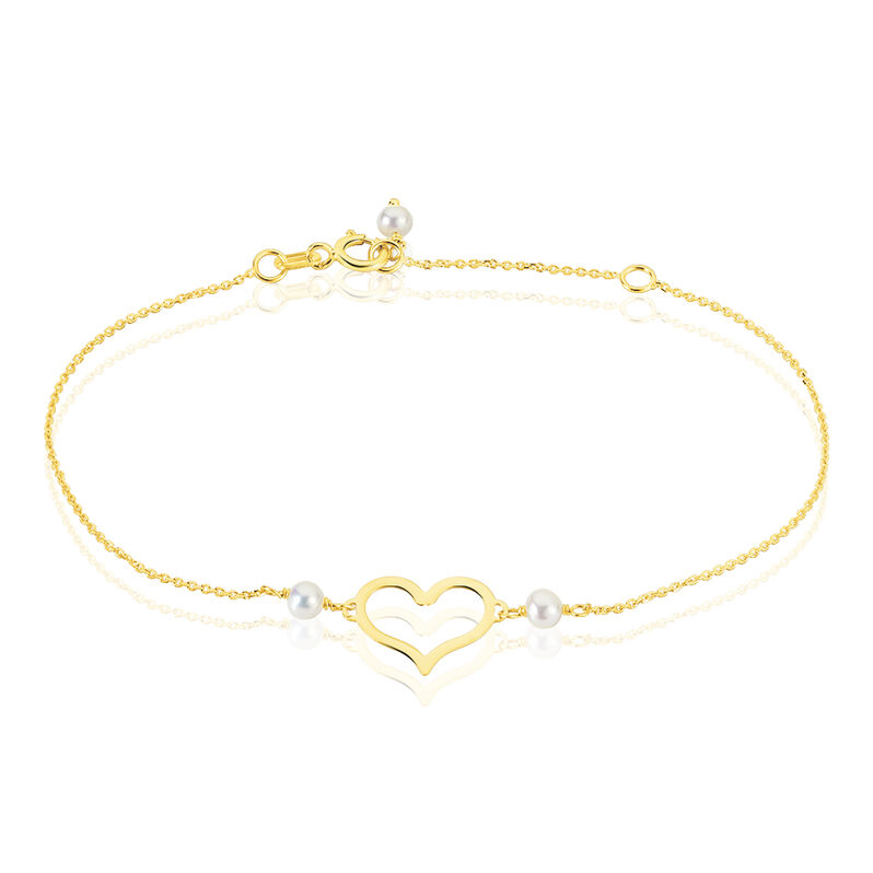 Bracciale Gabrielle Oro Giallo Perla D'Acqua Dolce - Spannringe Damen | OROVIVO