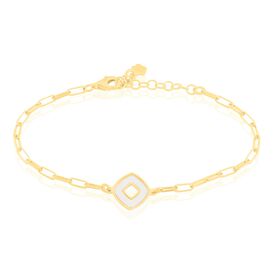 Damenarmband Silber 925 Vergoldet Raute Perlmutt - Armbänder Damen | OROVIVO