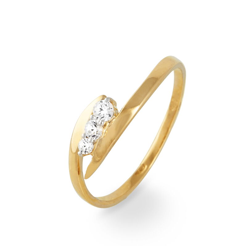 Bague Amandina Or Jaune Oxyde De Zirconium - Spannringe Damen | OROVIVO