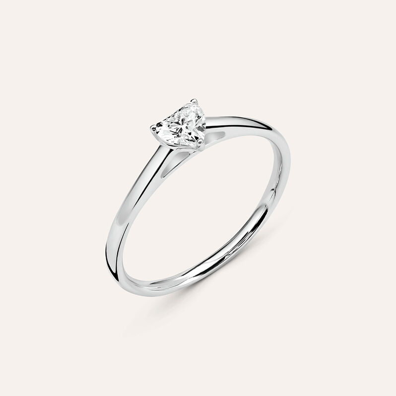 Anello Fantasia Diamade Oro Bianco Diamante Lab-Grown - Spannringe Damen | OROVIVO
