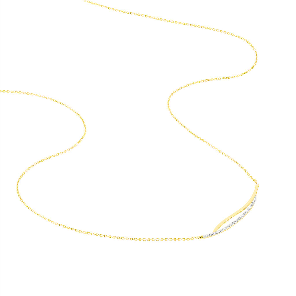 Collier Or Jaune Et Diamants - Spannringe Damen | OROVIVO