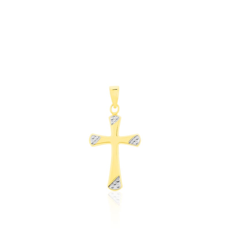 Kreuz Anhänger Gold 585 Bicolor Mirjam - Schmuckanhänger Unisex | OROVIVO