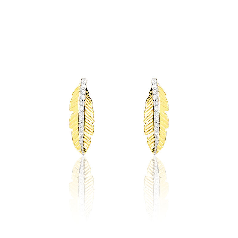 Boucles D'oreilles Puces Paola Or Jaune Diamant - Spannringe Damen | OROVIVO