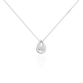 Damen Halskette Weißgold 375 Diamant 0,03ct - Ketten mit Anhänger Damen | OROVIVO
