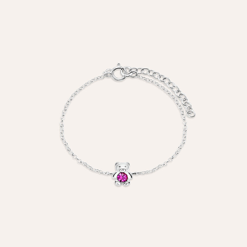 Bracciale Silver Baby Argento Bianco Cubic Zirconia - Spannringe Kinder | OROVIVO