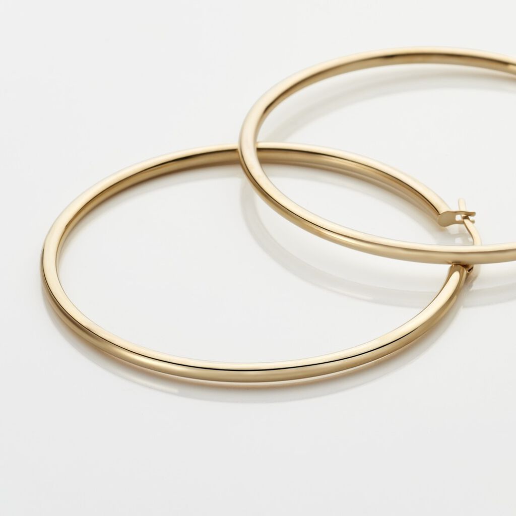 KRIM Damen Creolen Gold 585 (14 Karat) B 2 mm