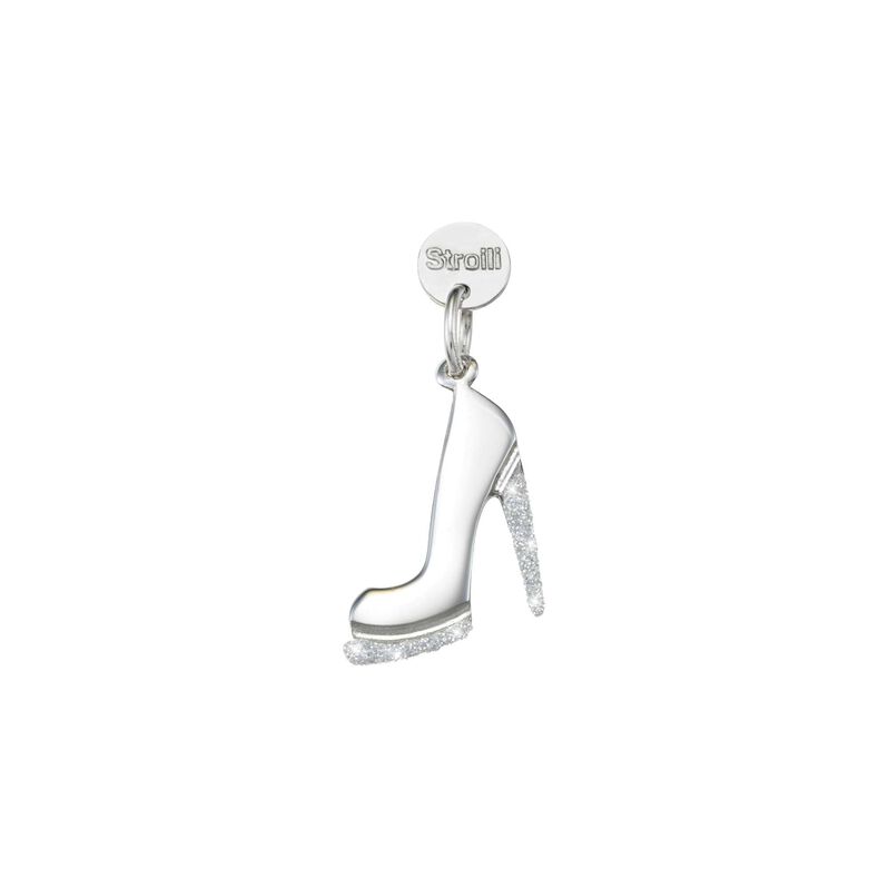 Charm in argento rodiato e glitter - Spannringe Damen | OROVIVO