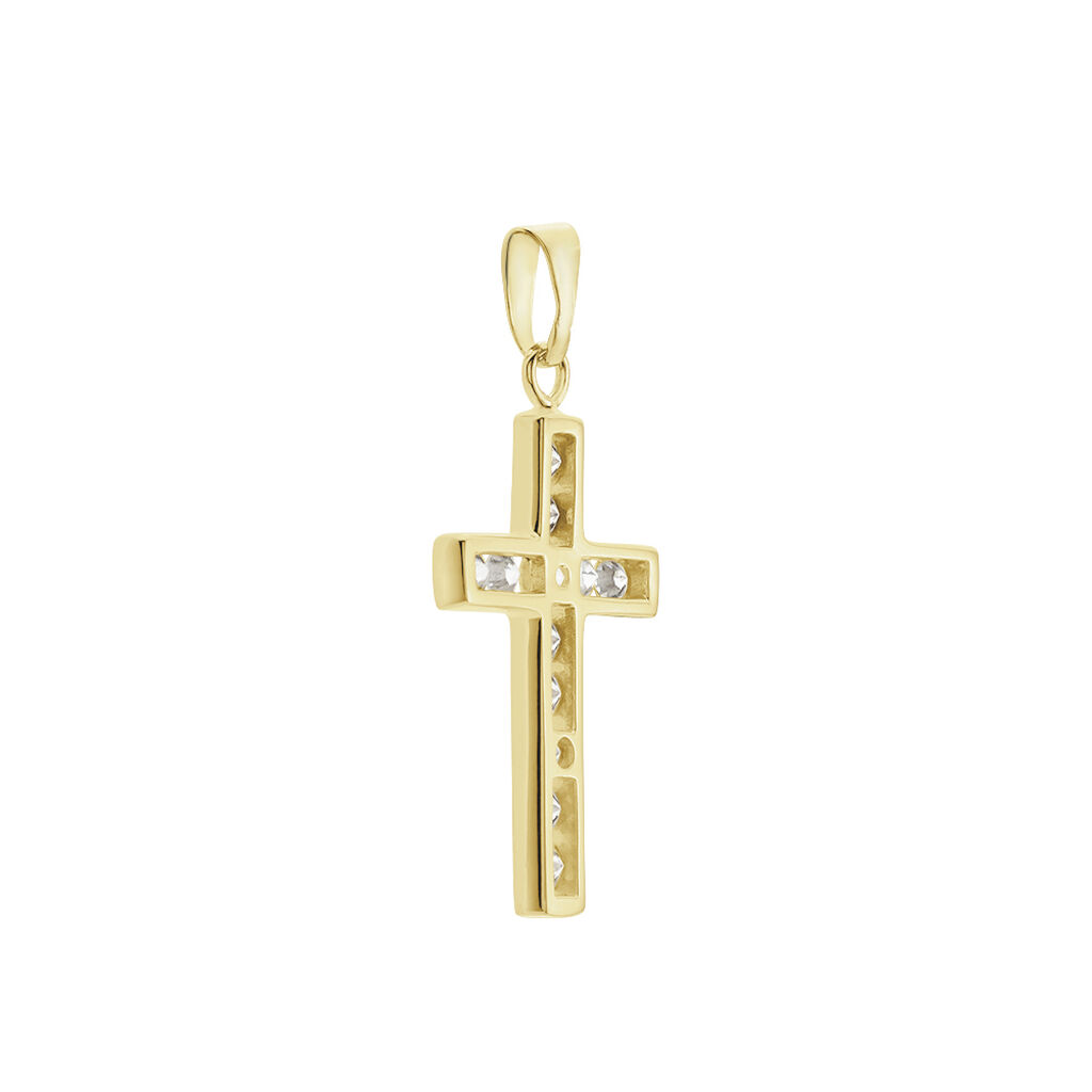 Kreuz Anhänger Gold 333 Zirkonia Adina - Kreuzanhänger Familie | OROVIVO