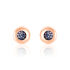 FAKKA Damen Ohrstecker Rosegold 750 (18 Karat) Saphir Blau 0,08 ct