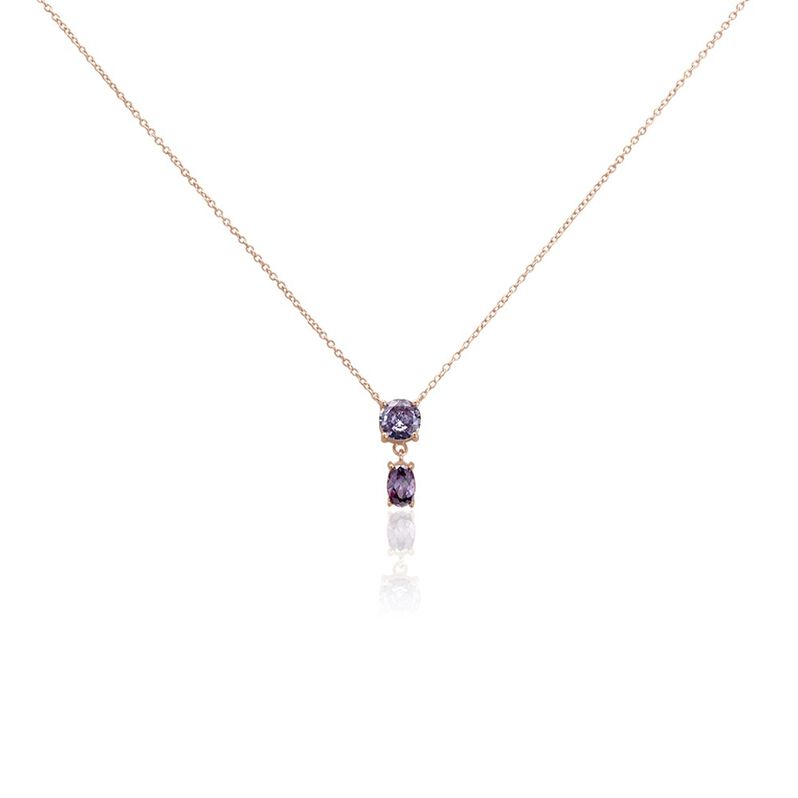 Collier Argent Rose Brenna Oxydes De Zirconium - Spannringe Damen | OROVIVO