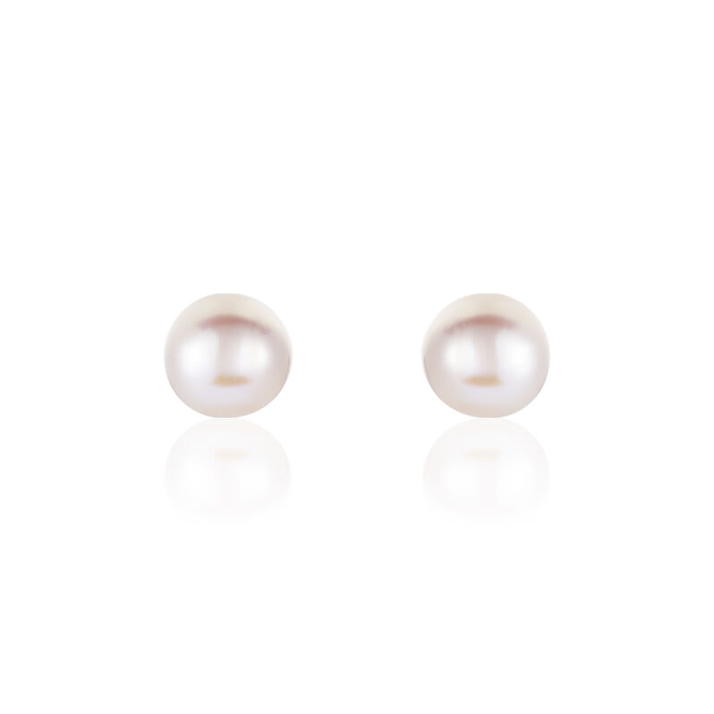 KESA PERLE BUTTON Damen Ohrstecker Gold 375 (9 Karat) Zuchtperle Perlmutt - Ohrstecker Damen | OROVIVO