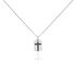 Herren Halskette Silber 925 Kreuz Dog Tag Gravur - Ketten ohne Stein Herren | OROVIVO