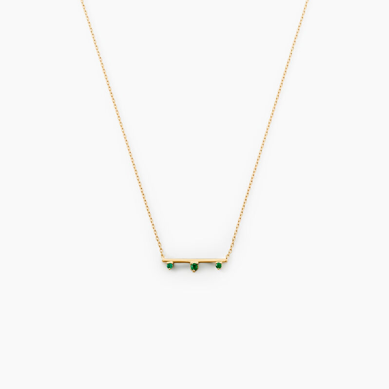 Collier Kaolin Or Jaune Emeraude - Spannringe Damen | OROVIVO