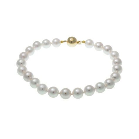 Damen Perlenarmband Gold 585 Akoyaperlen - Armbänder Damen | OROVIVO