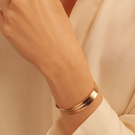 Damen Armreif Messing Gold 750 plattiert 5 Micron - Armreifen Damen | OROVIVO