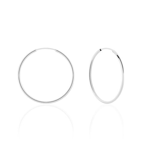 Damen Creolen Wei&szlig;gold 375 (9 Karat) B 1,2 mm - Creolen  | OROVIVO