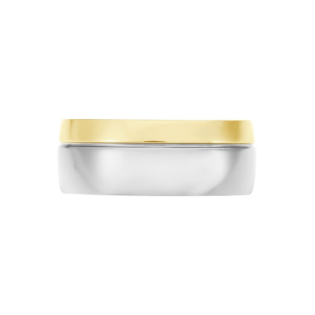 Damen Ring Titan Bicolor Gelb/Silber Ohne Stein 8,00mm  - Ringe Damen | OROVIVO