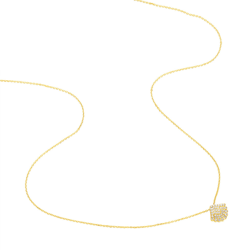 Damen Halskette Gold 375 Zirkonia Muschel -  Damen | OROVIVO
