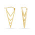 VODA Damen Ohrringe Lang Edelstahl vergoldet Dreieck