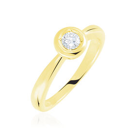 Solitärring Gold 750 Diamant 0,2ct - Ringe mit Edelsteinen Damen | OROVIVO