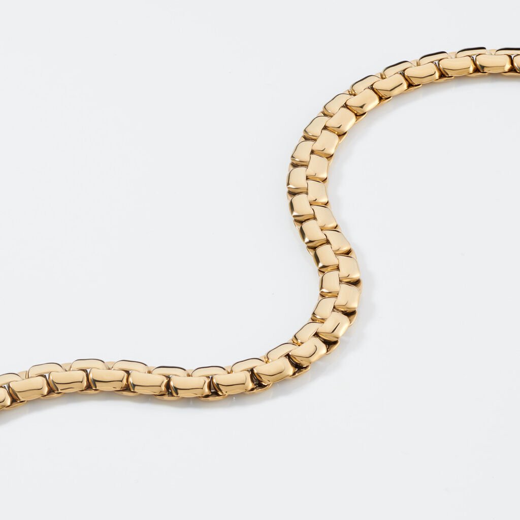 SERGIO Herren Armkette Edelstahl vergoldet B 6,8 mm