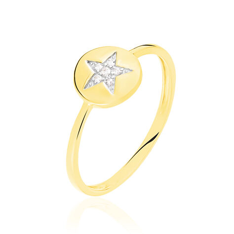 Damen Ring Gold 375 Zirkonia Stern Kreis Tanja  - Ringe mit Stein Damen | OROVIVO