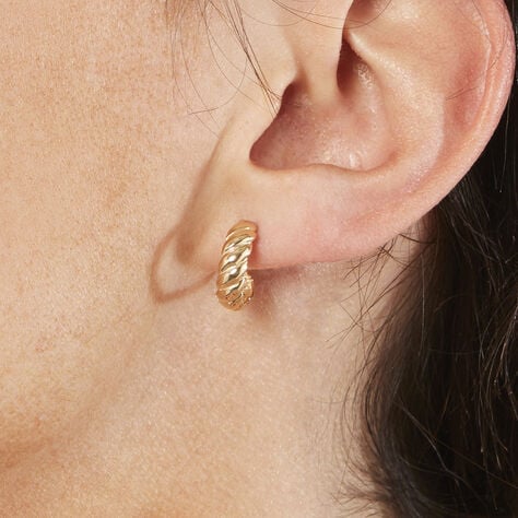 CROISSANT Damen Creolen Gold 375 (9 Karat) B 4,35 mm - Creolen Damen | OROVIVO