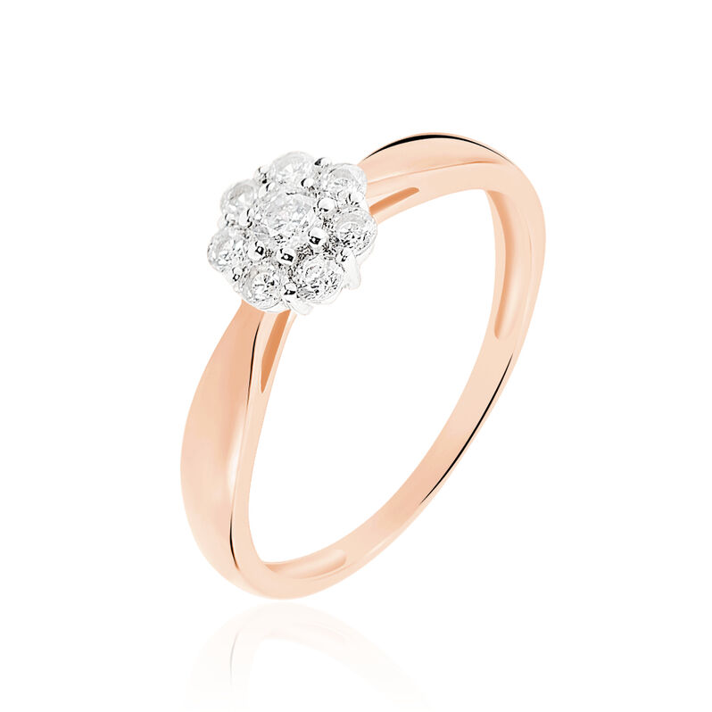 Bague Lizie Or Rose  Et Oxydes - Spannringe Damen | OROVIVO