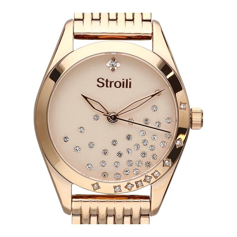 Orologio solo tempo con cinturino e cassa in acciaio dorato - Spannringe Damen | OROVIVO