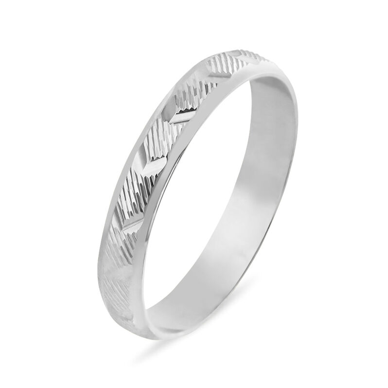 Fede Classica Diamantata 3 mm Oro Bianco - Spannringe Damen | OROVIVO