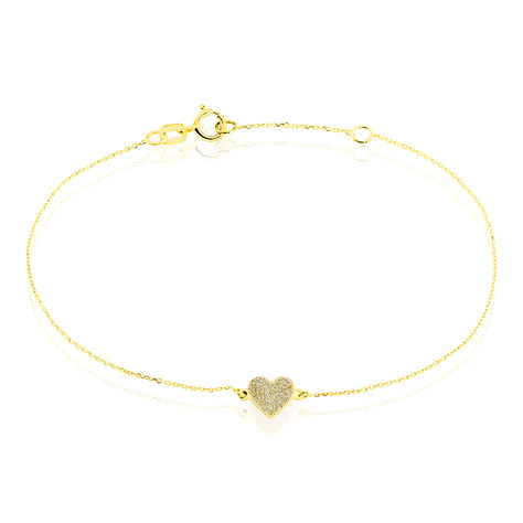 Armband Gold 375 Herz - Armb&auml;nder mit Anh&auml;nger  | OROVIVO