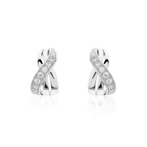 Damen Creolen Silber 925 Zirkonia  - Creolen Damen | OROVIVO