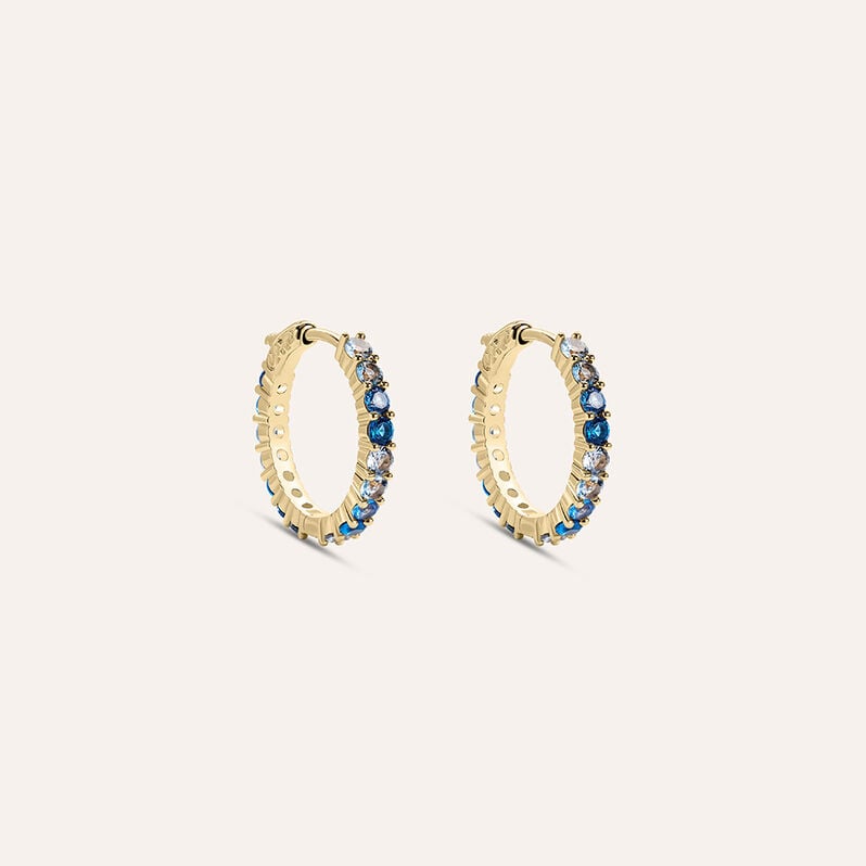 Orecchini A Cerchio Golden Dream Placcato Oro Giallo Cubic Zirconia - Spannringe Damen | OROVIVO