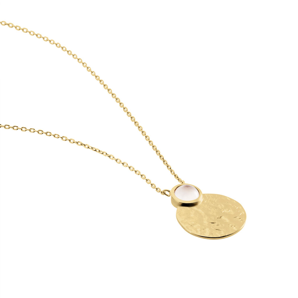 Damen Halskette Messing Gold 750 plattiert Quarz - Halsketten Damen | OROVIVO