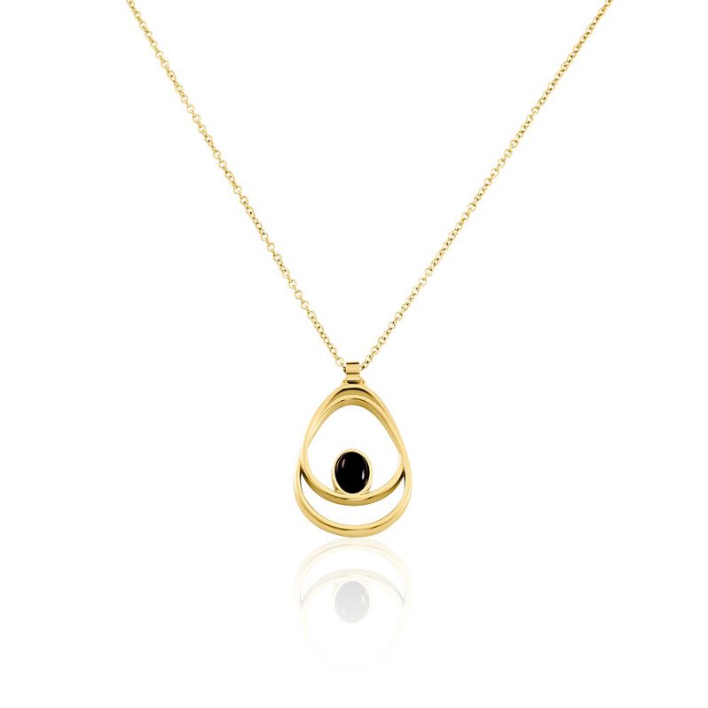 Collier Sautoir Acier Doré Ruben Agate - Spannringe Damen | OROVIVO