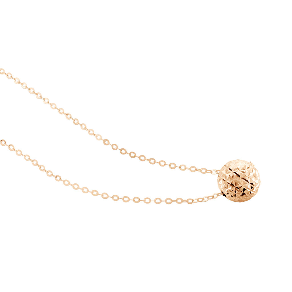 LINA Damen Collier Rosegold 375 (9 Karat) Ball B 0,9 mm