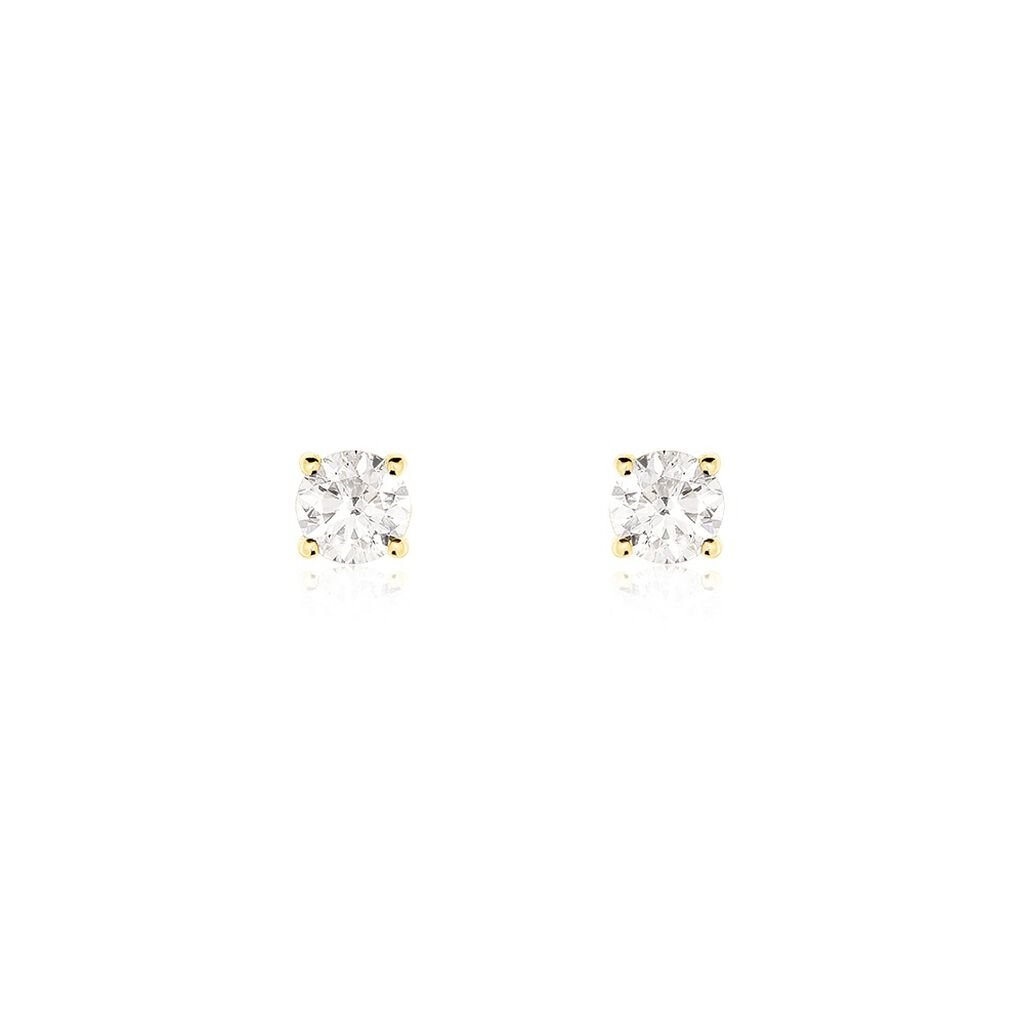 VICTORIA Damen Ohrstecker Gold 585 (14 Karat) Diamant Wei&szlig; 0,26 ct